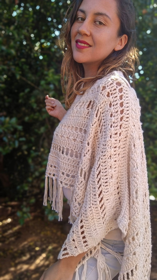 Curso + patrón Poncho Florecer